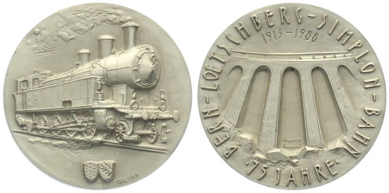 1988 - 75 Jahre Bern - Lötschberg - Simplon - Bahn 1913-1988